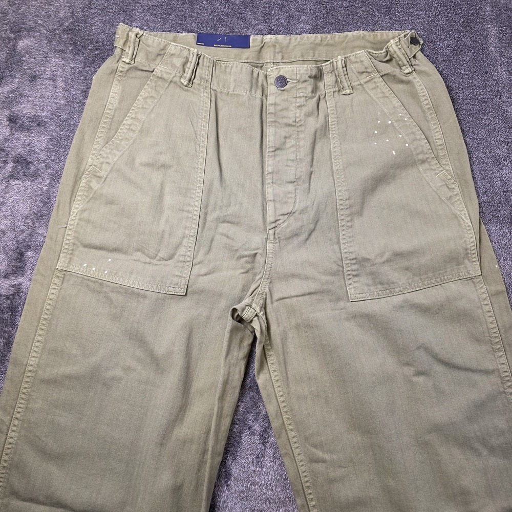 Polo Ralph Lauren Field Fatigue Pants 32x32 Distressed Utility Military Surplus - Picture 7 of 14